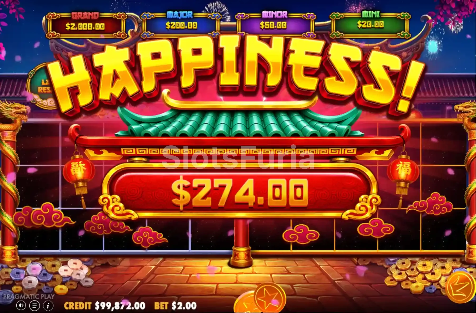 Momento de gran ganancia en Lucky Drums 88