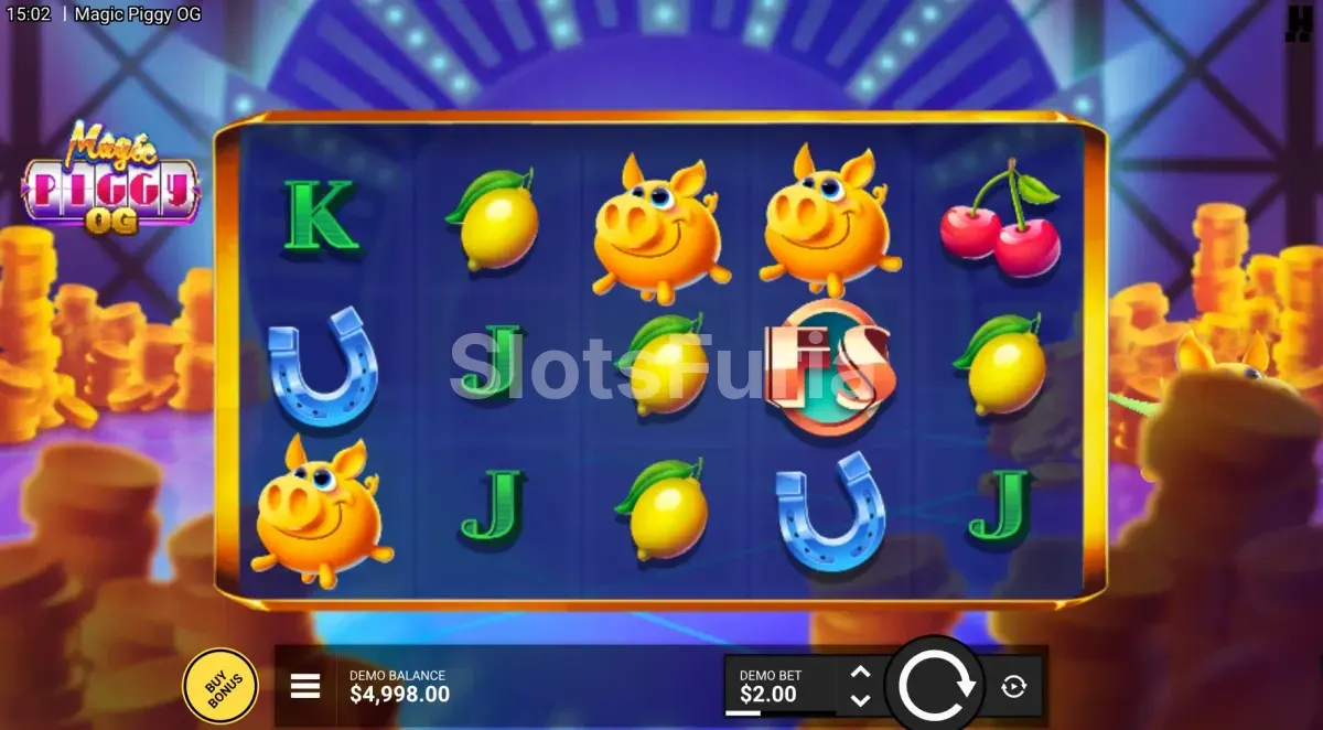 Juego base de Magic Piggy OG con la cuadrícula de 5x3