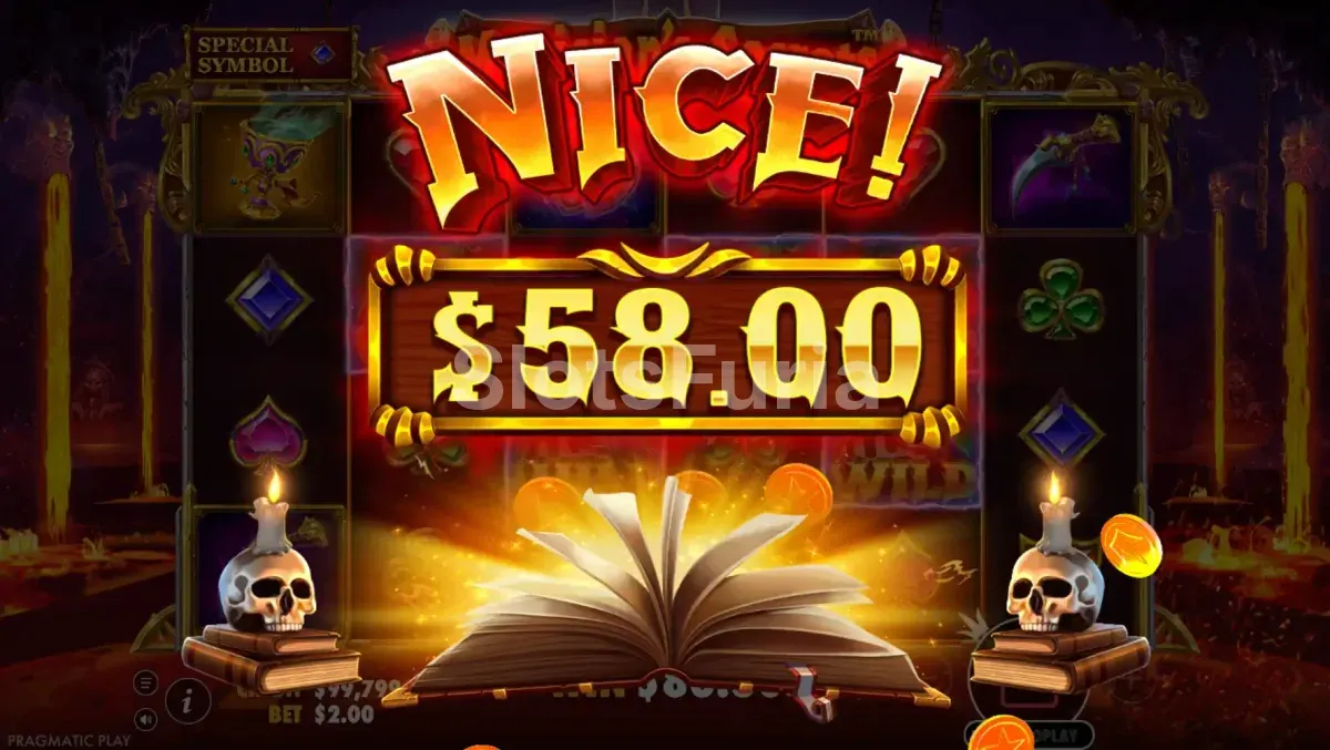 Gran victoria conseguida durante una partida de Magician's Secrets