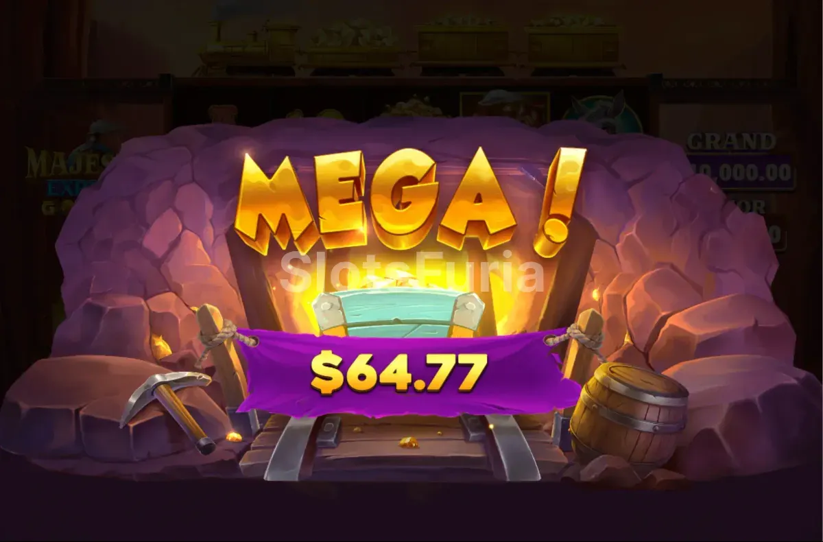 Gran victoria conseguida en Majestic Express Gold Run durante el bonus