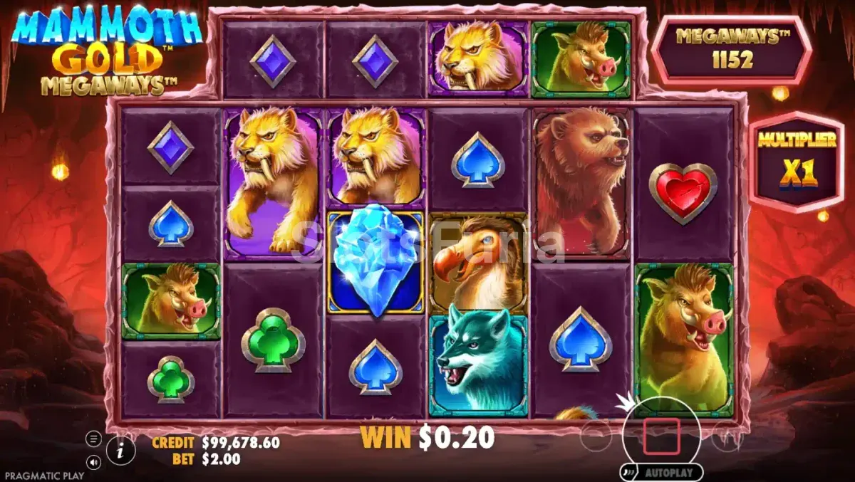 Ronda de giros gratuitos de Mammoth Gold Megaways con multiplicador acumulado