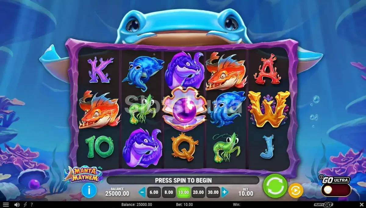 Pantalla principal del juego base de Manta Mayhem