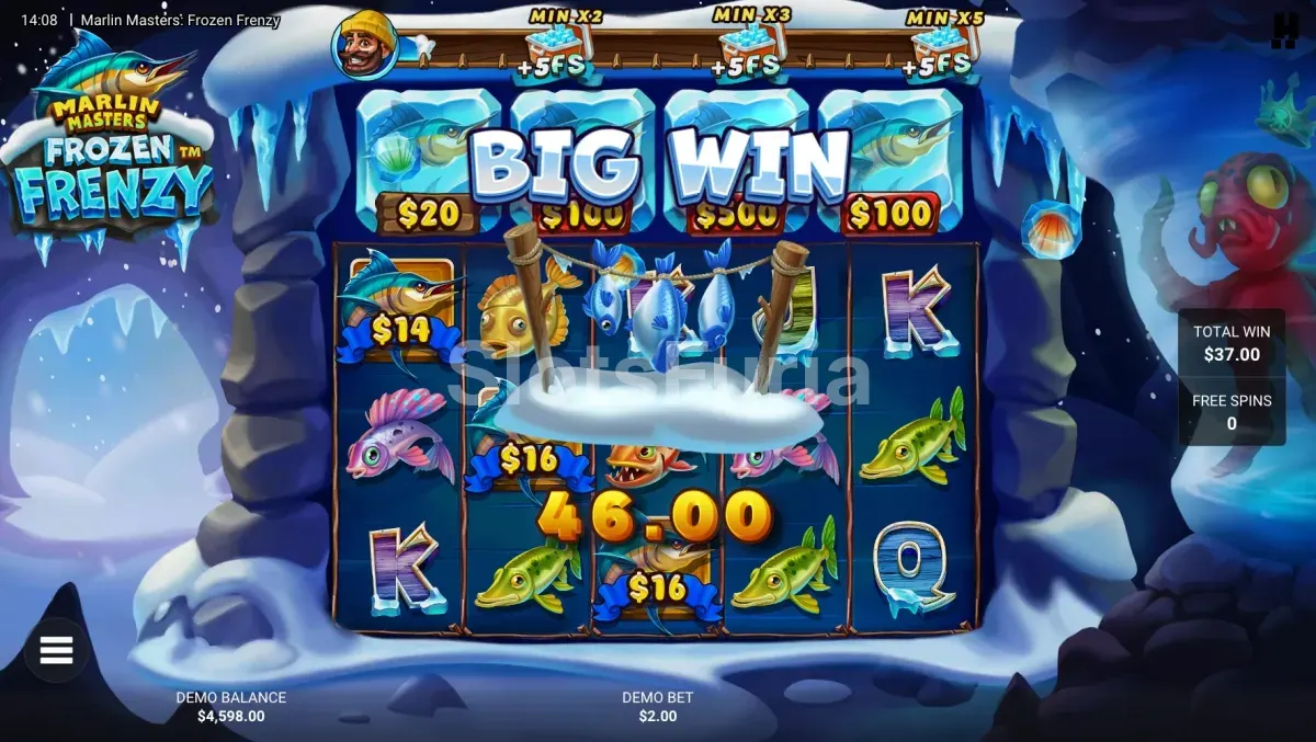 Pago alto acumulado en Marlin Masters Frozen Frenzy