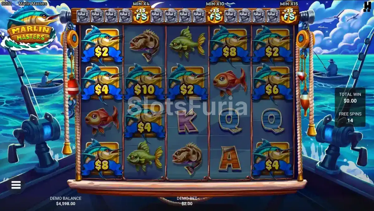 Función de giros gratuitos activada en Marlin Masters