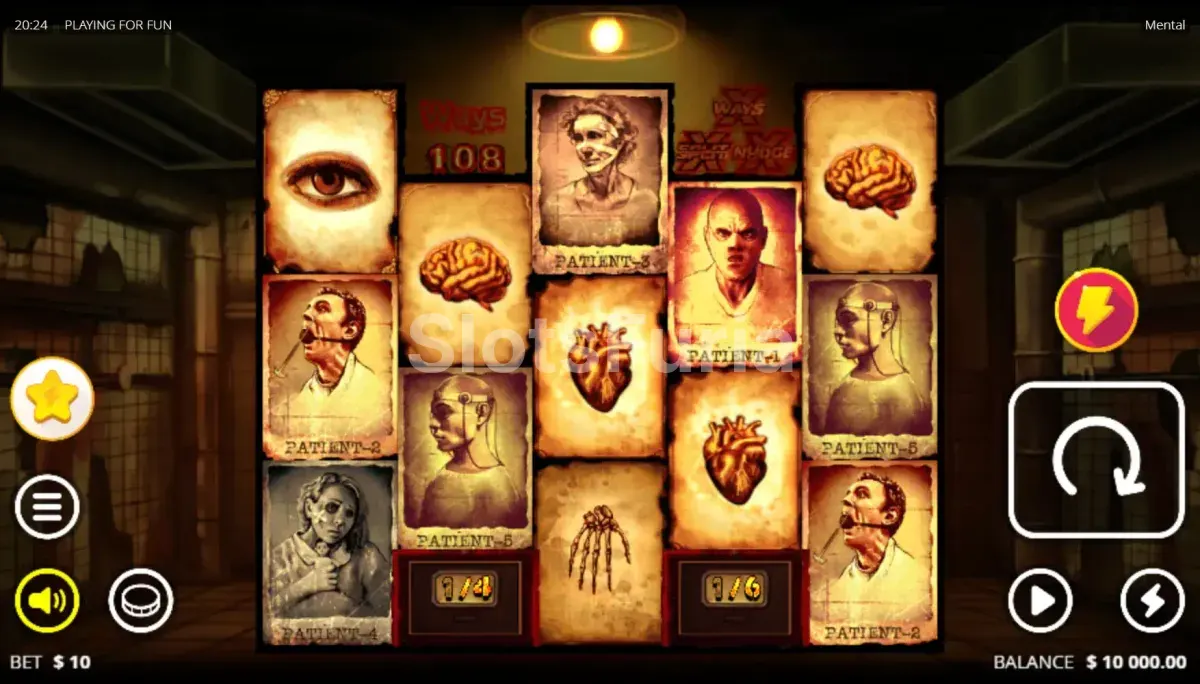 Juego base de Mental, tragamonedas de Nolimit City