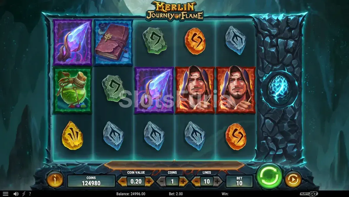 Ronda de tiradas gratuitas activa en Merlin Journey of Flame