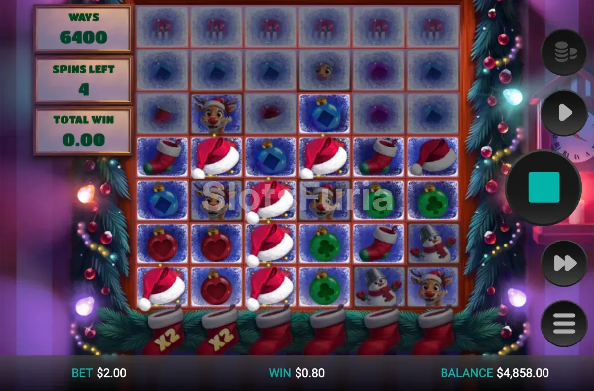 Ronda de giros gratis de Merry Multipliers Dream Drop con multiplicadores activos