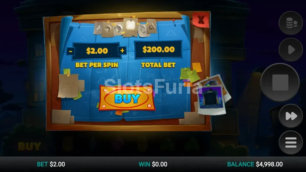 Función de compra de bonus en Midnight Marauder de Relax Gaming