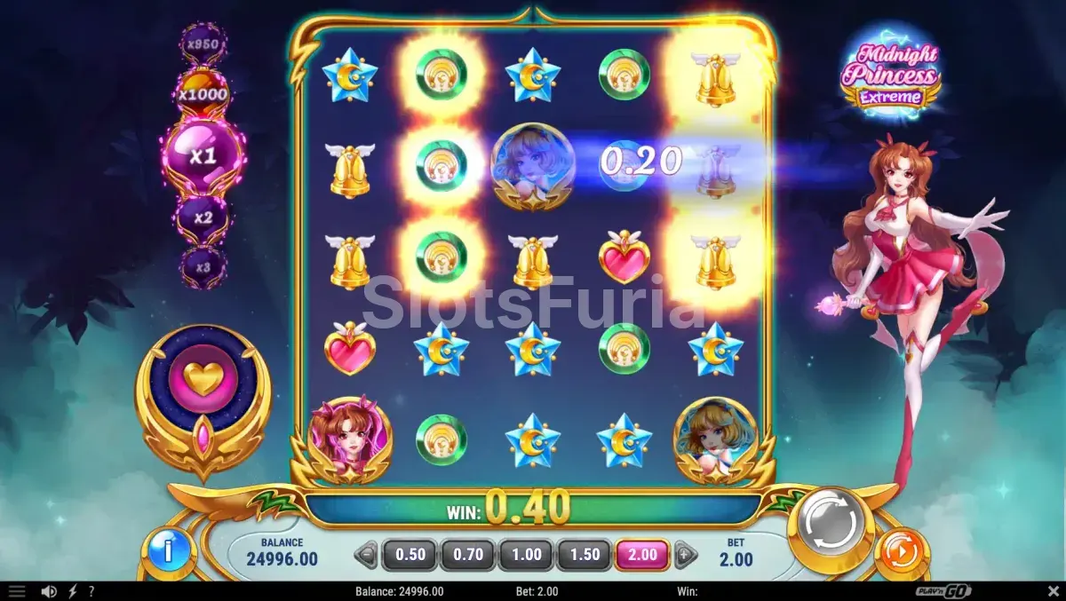Segunda vista del juego base de Midnight Princess Extreme mostrando las princesas en acción