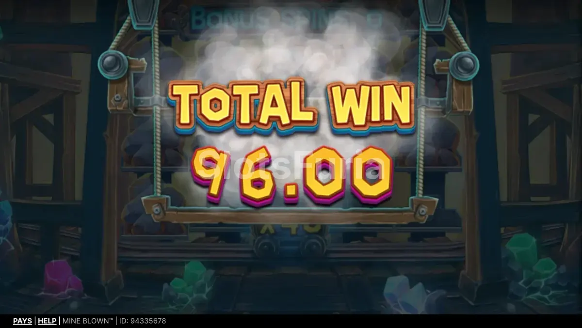 Gran premio en Mine Blown durante la ronda bonus