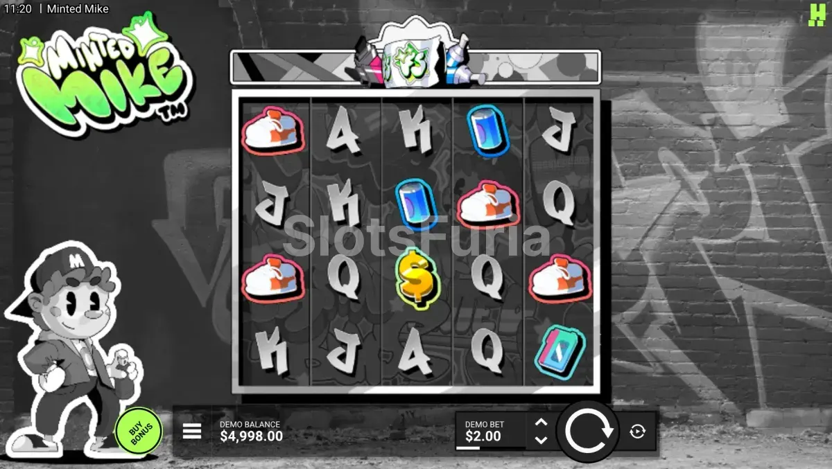 Juego base de Minted Mike con la cuadrícula de 5x4