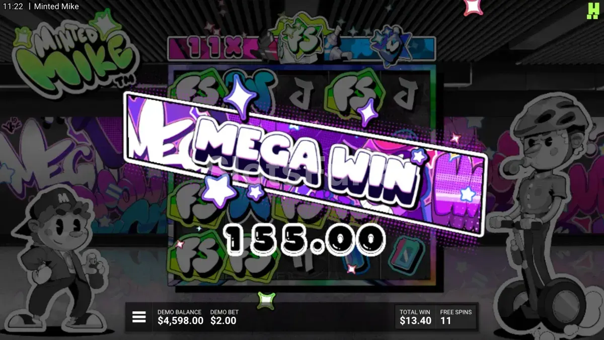 Gran premio en Minted Mike con multiplicadores