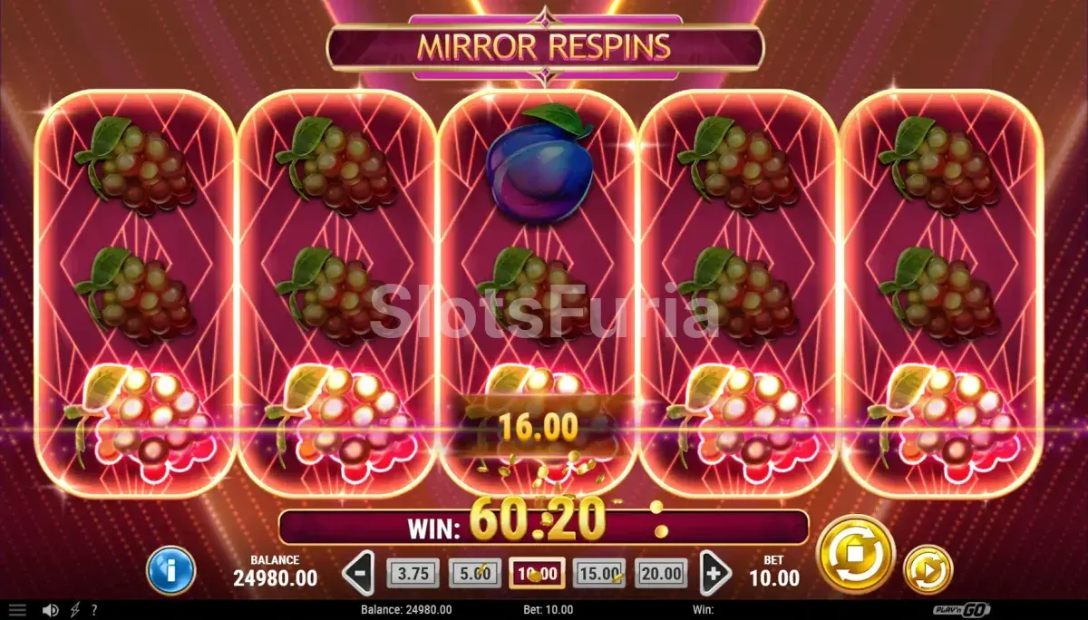Activación de los Mirror Respins en Mirror Joker con cuadrícula expandida