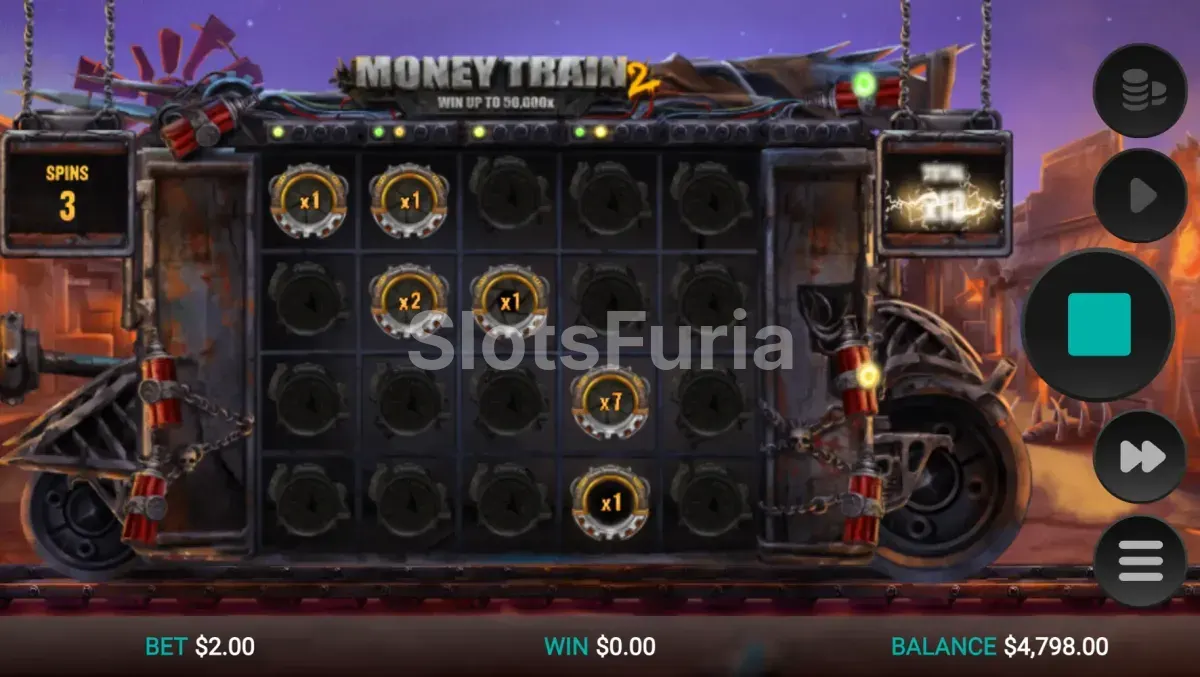 Ronda de bonus activa en Money Train 2 con símbolos especiales