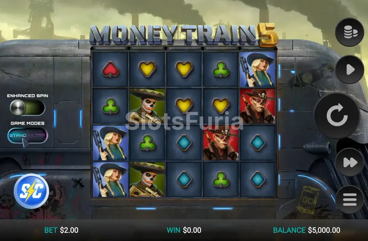 Juego base de Money Train 5, tragamonedas de dinero de Relax Gaming