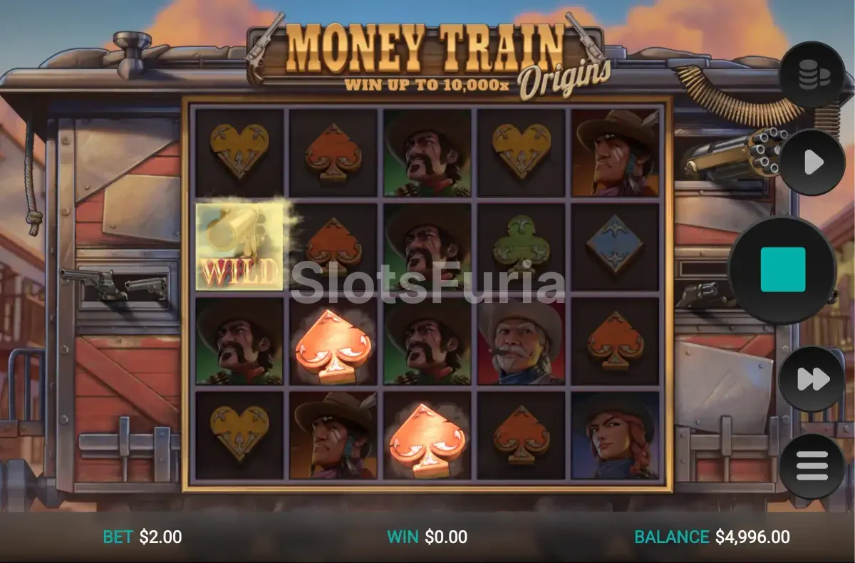 Segunda vista del juego base de Money Train Origins Dream Drop mostrando el sistema Dream Drop