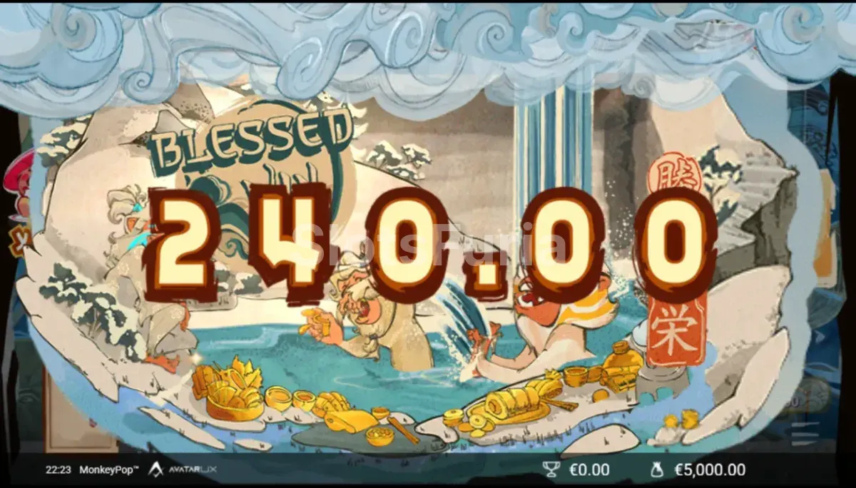 Gran victoria en MonkeyPop con multiplicador explosivo en pantalla