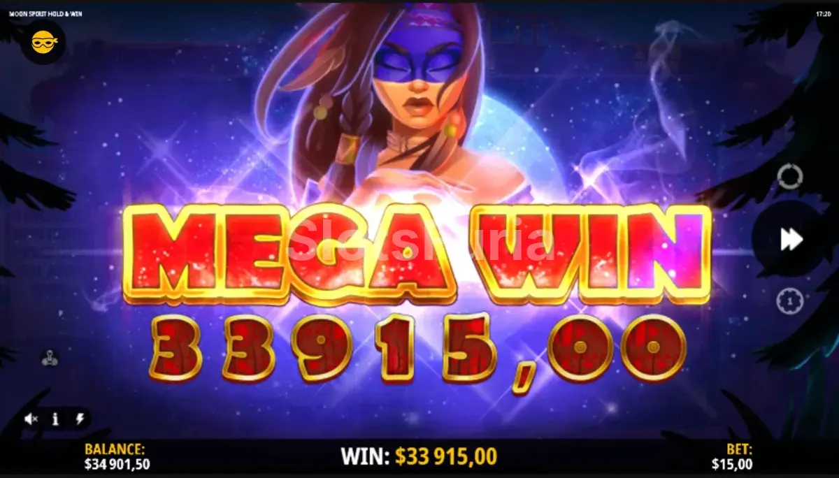 Gran victoria conseguida en Moon Spirit Hold & Win