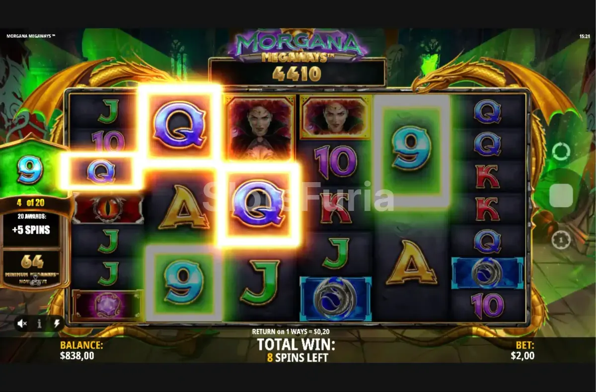 Ronda de giros gratuitos activa en Morgana Megaways