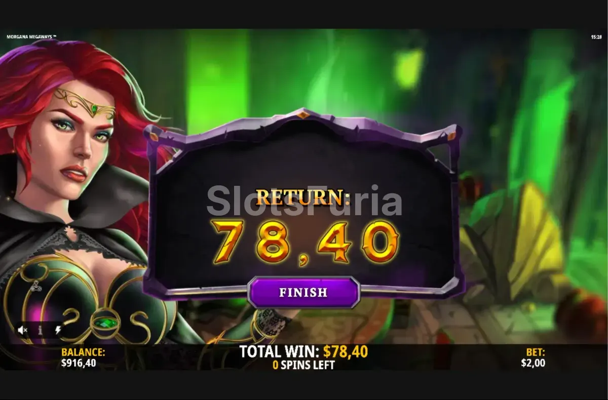 Gran victoria conseguida en Morgana Megaways