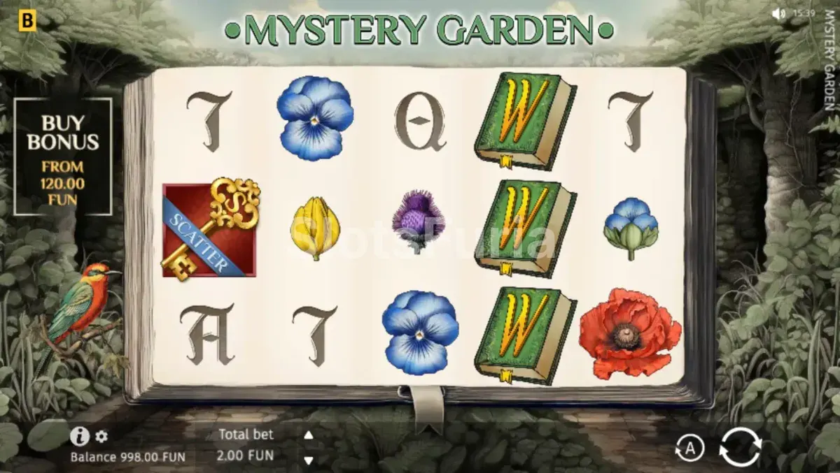 Pantalla principal del juego Mystery Garden de BGaming