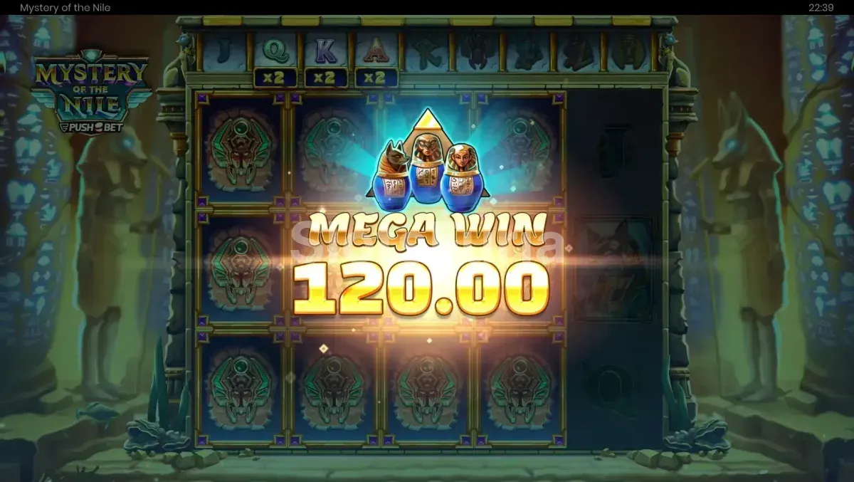 Gran ganancia en Mystery of the Nile con multiplicadores activos