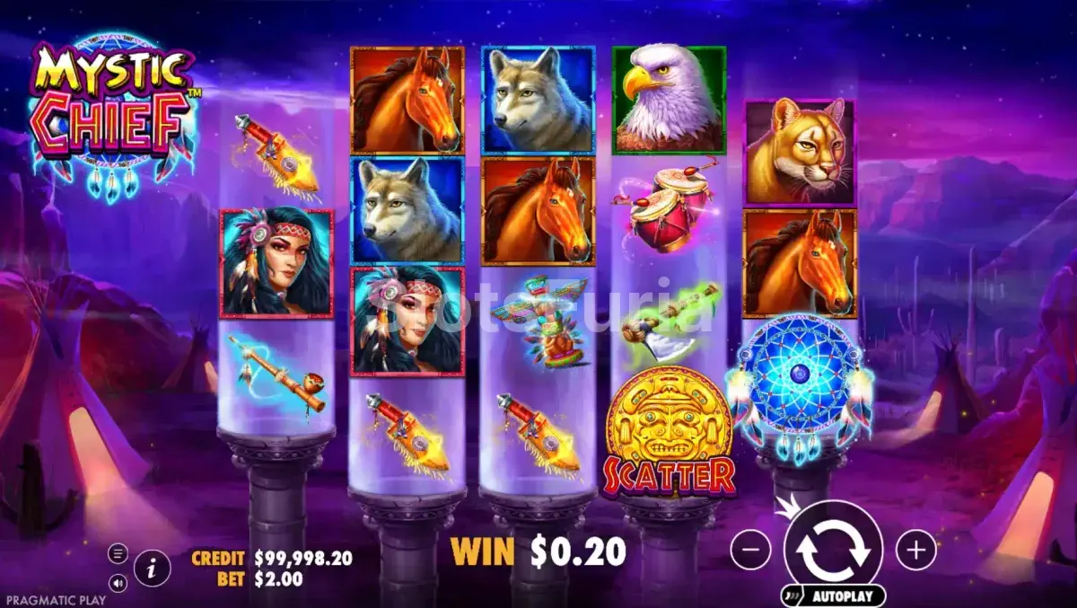 Juego base de Mystic Chief en plena acción