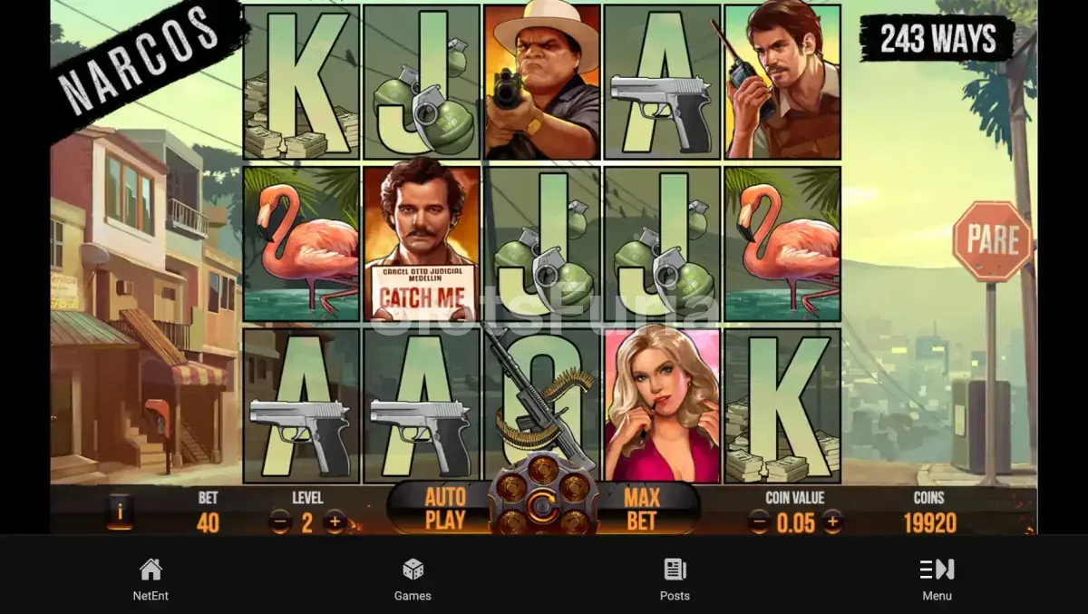 Segunda vista del juego base de Narcos mostrando las funciones especiales
