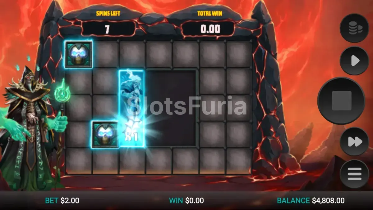 Tiradas gratuitas Chaos Spins activadas en Necromancer's Gate