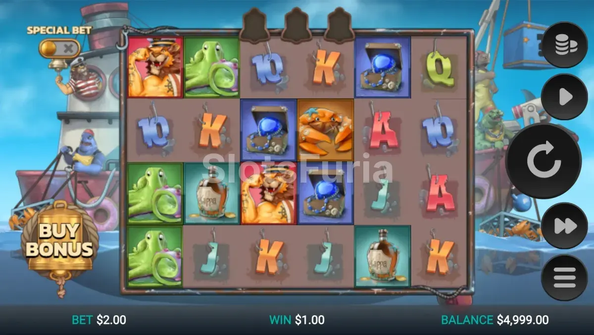 Pantalla principal del juego Net Gains en plena acción