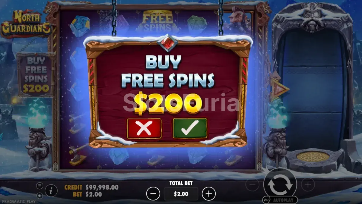 Opción de compra de bono en North Guardians de Pragmatic Play