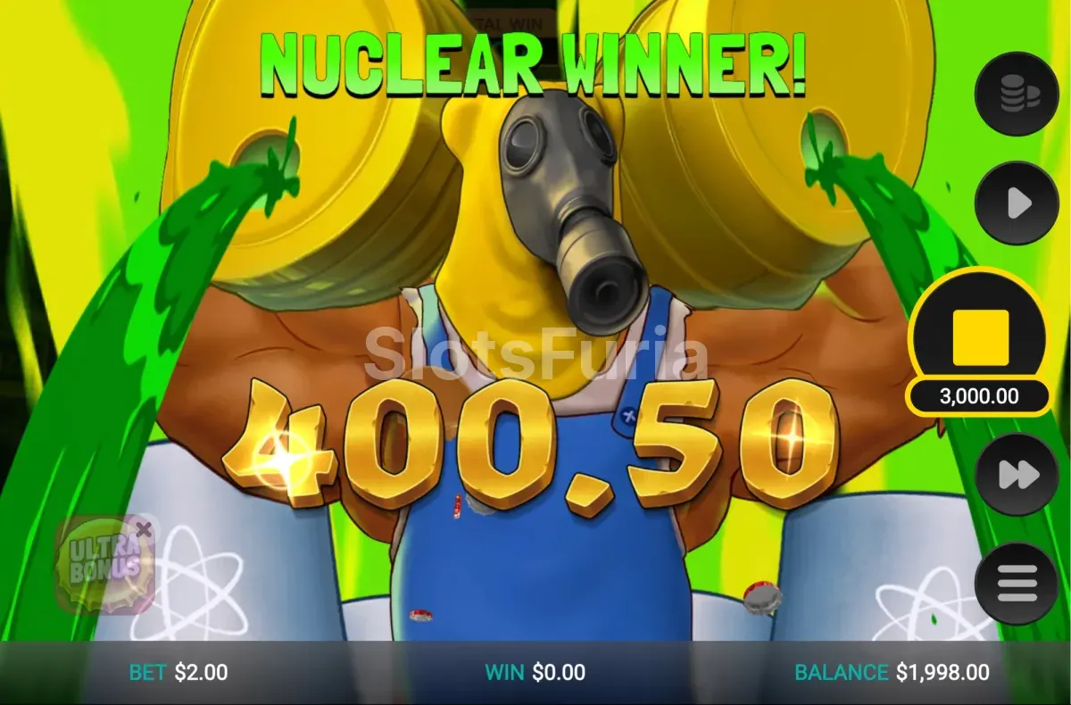 Gran ganancia en Nuclear Tumble con chapas doradas acumuladas