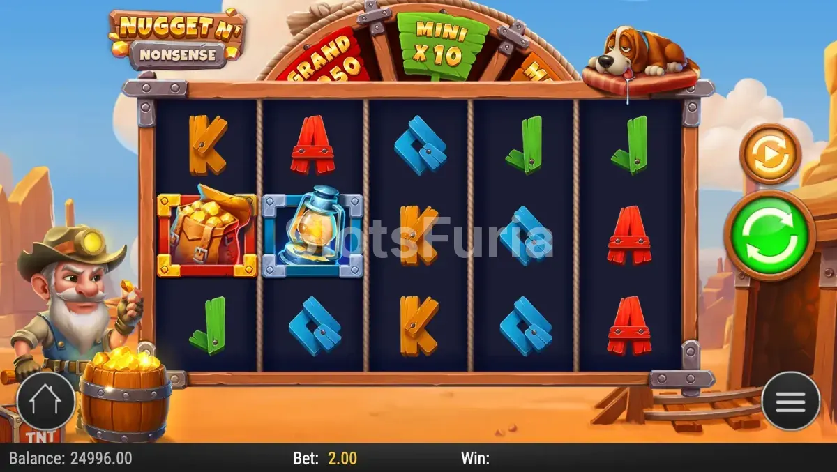 Pantalla principal del juego base de Nugget N' Nonsense