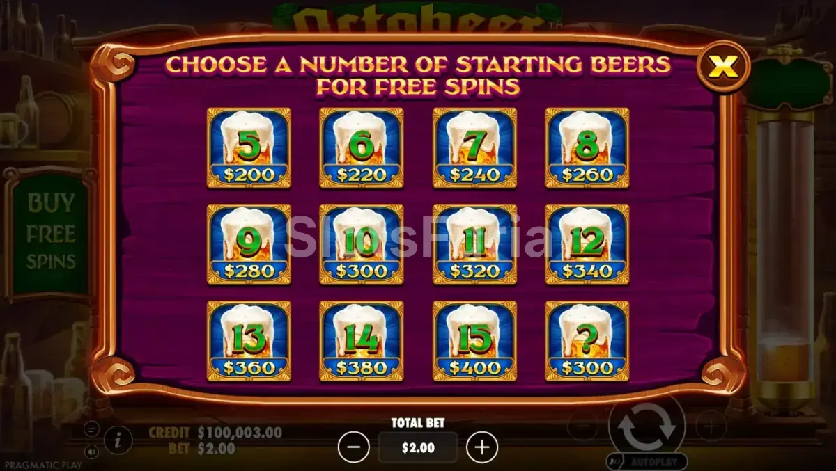 Opciones de compra de bono en Octobeer Fortunes