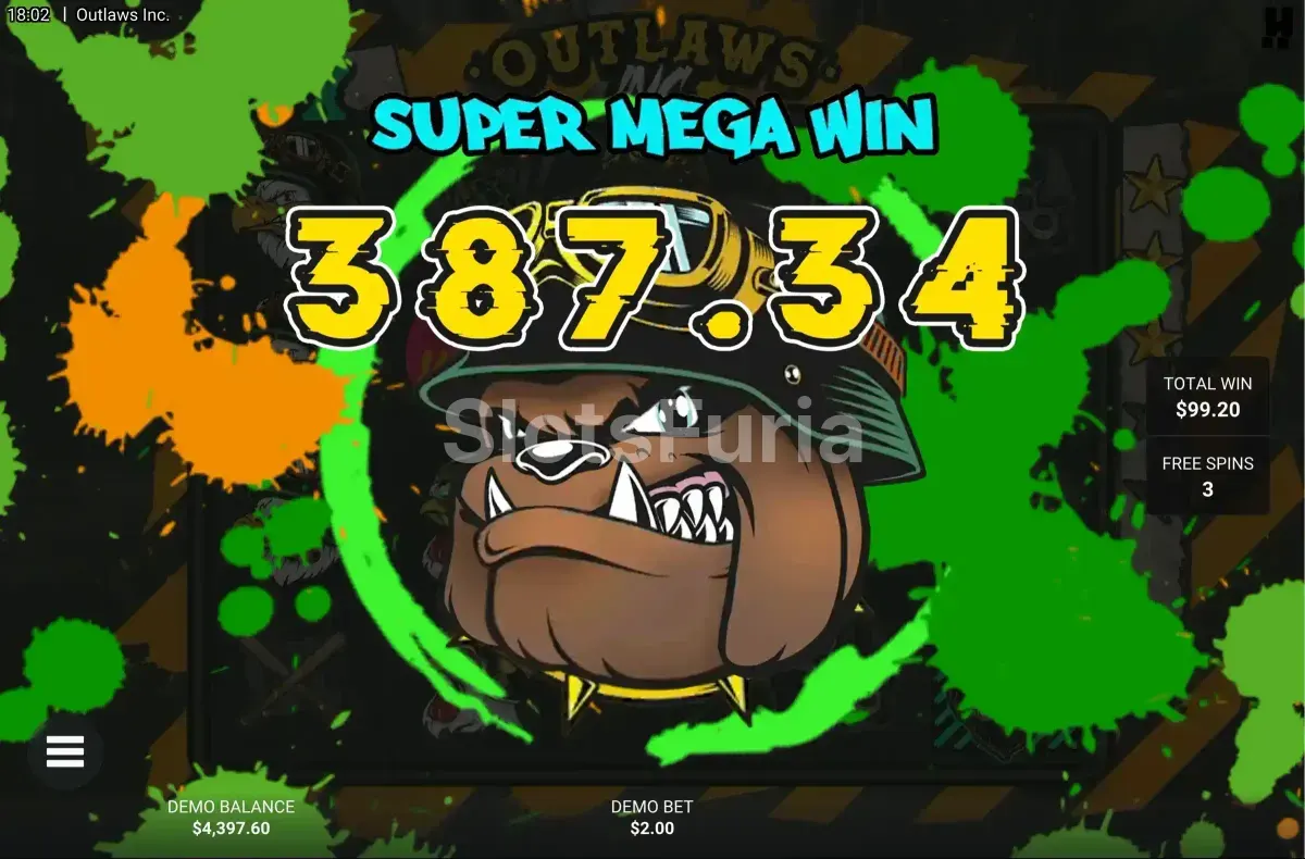 Gran victoria conseguida en Outlaws Inc con multiplicador épico
