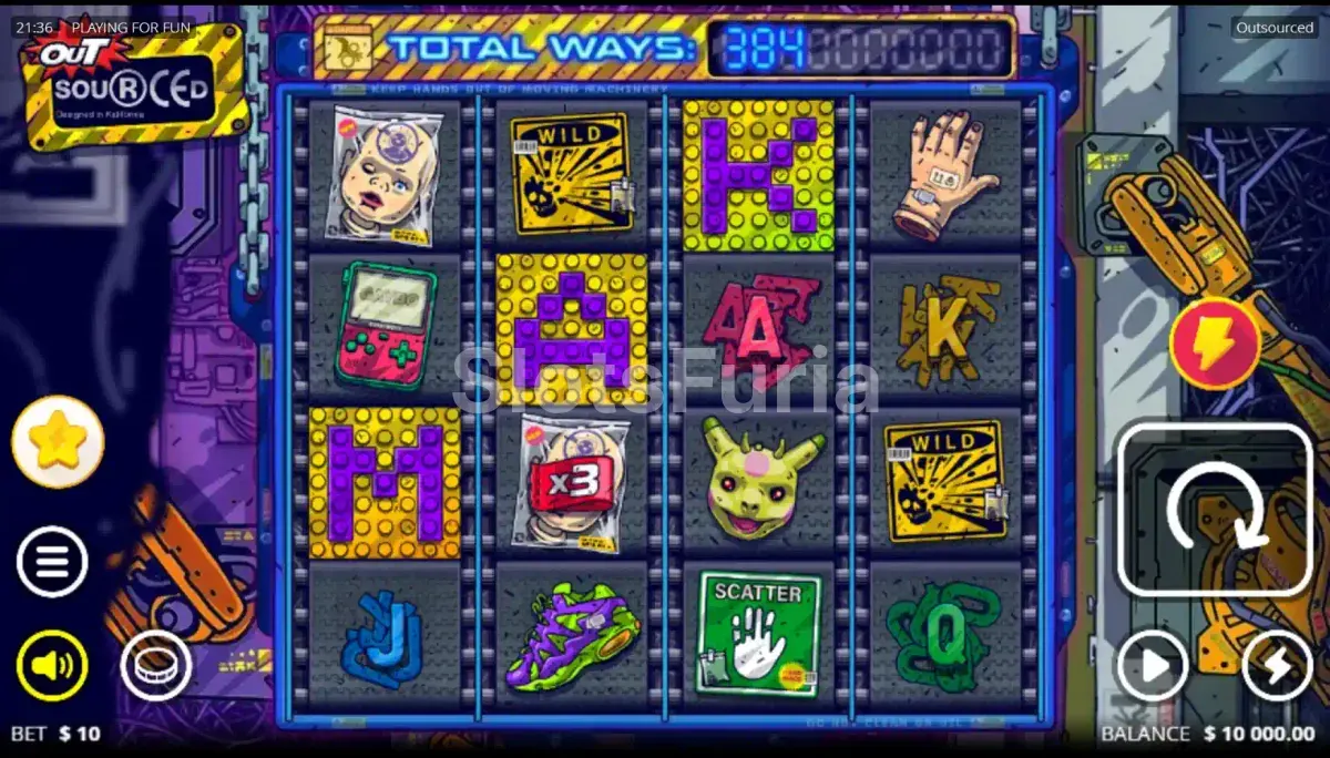 Juego base de Outsourced con la grilla de 4x4