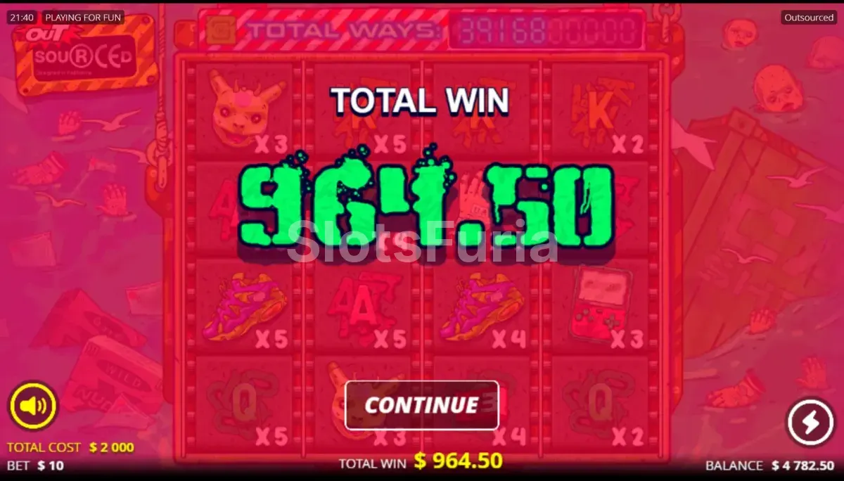 Gran premio en Outsourced con multiplicadores de xNudge Wild