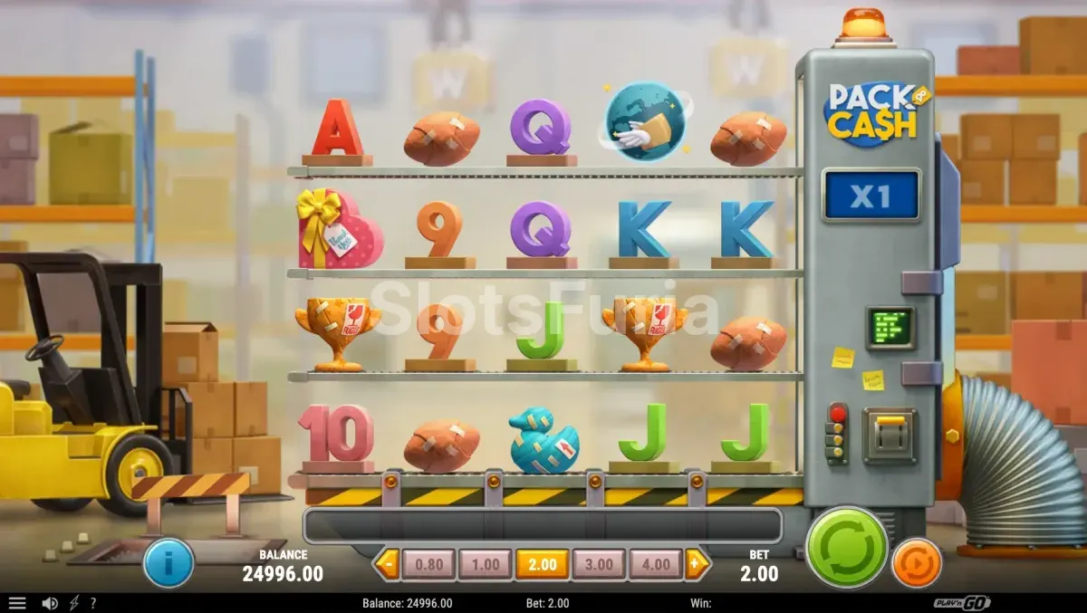 Segunda vista del juego base de Pack & Cash en plena acción
