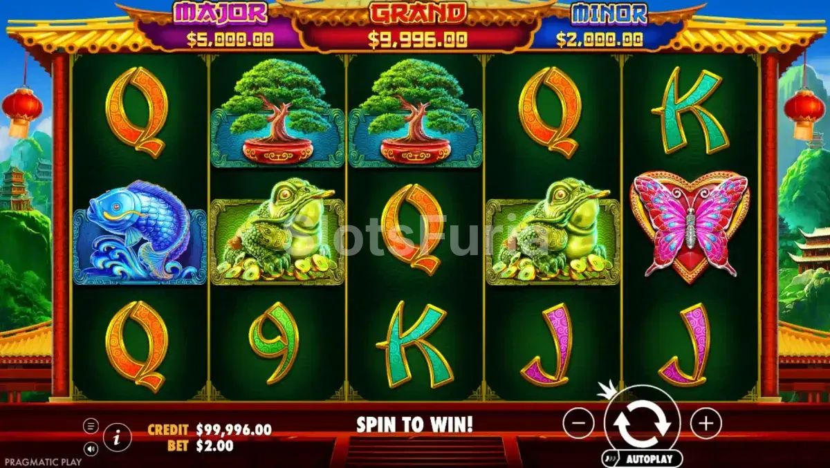 Modo de giros gratis de Panda's Fortune 2 con posiciones marcadas en dorado