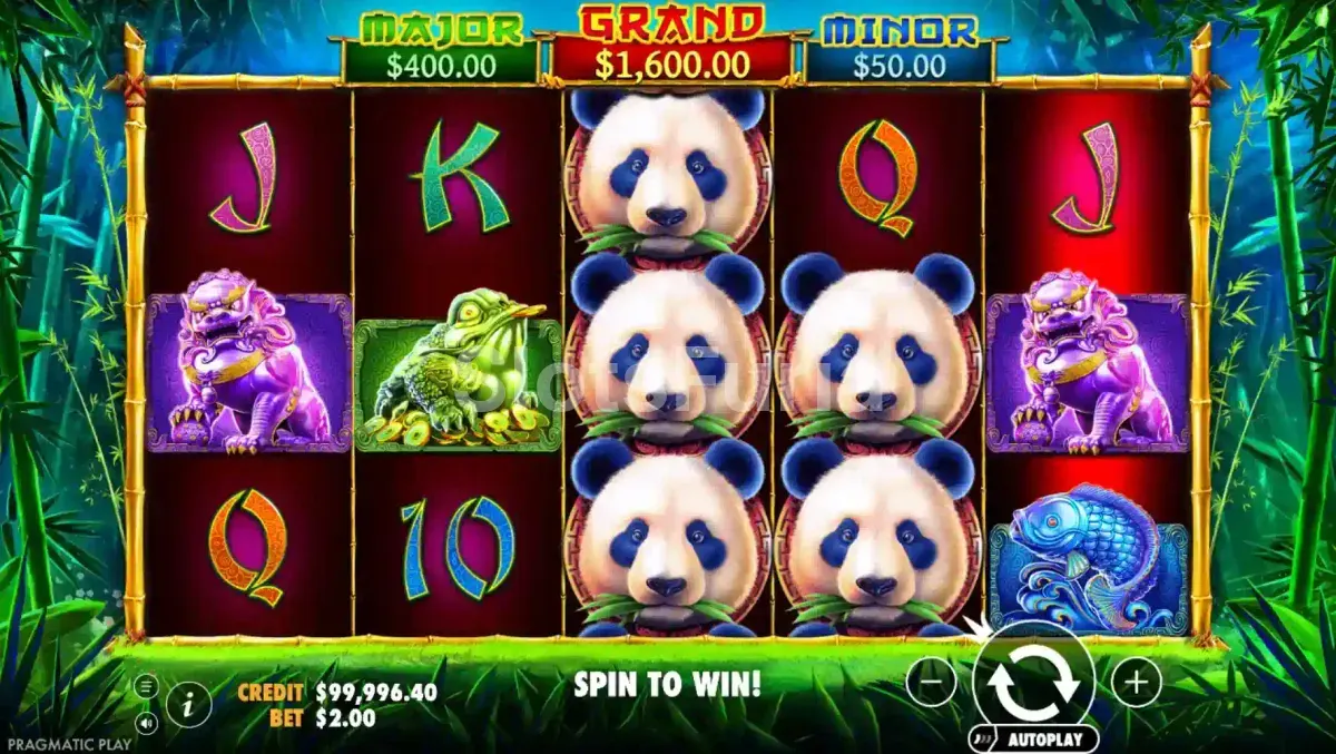 Segunda vista del juego base de Panda's Fortune en acción