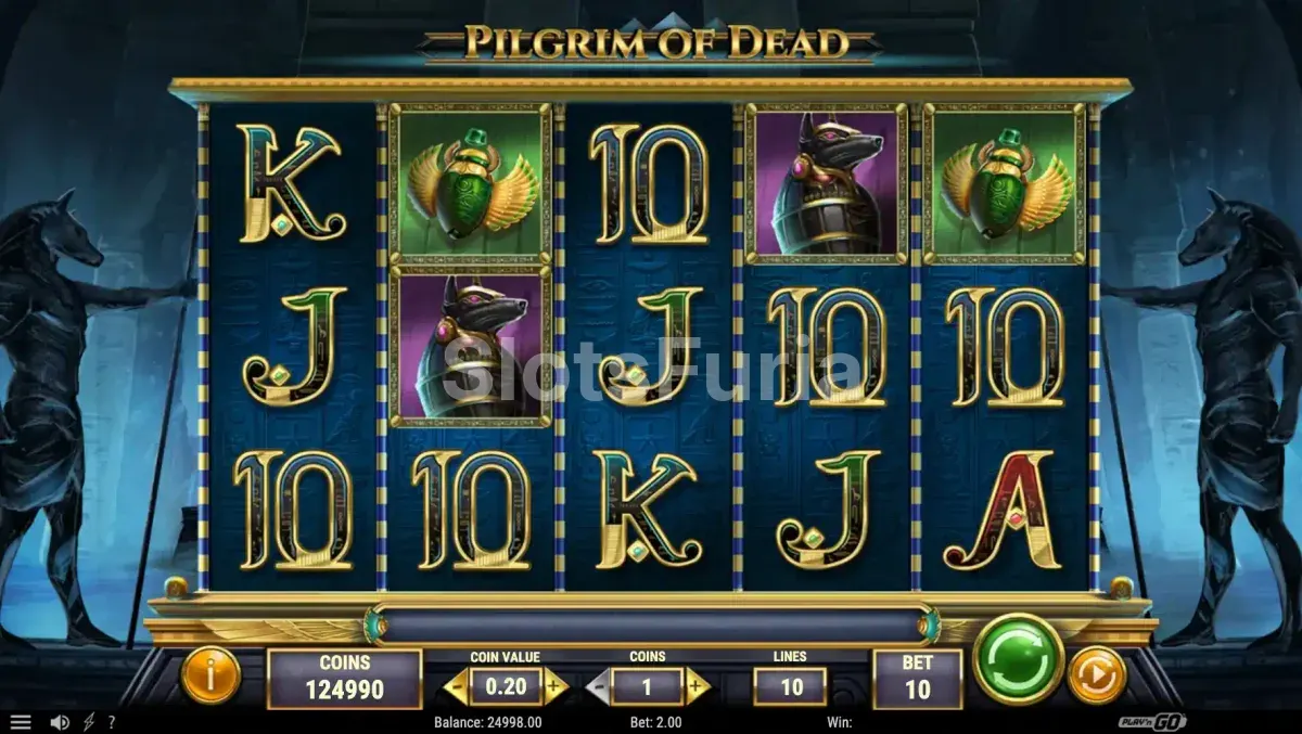 Pantalla principal del juego base de Pilgrim of Dead