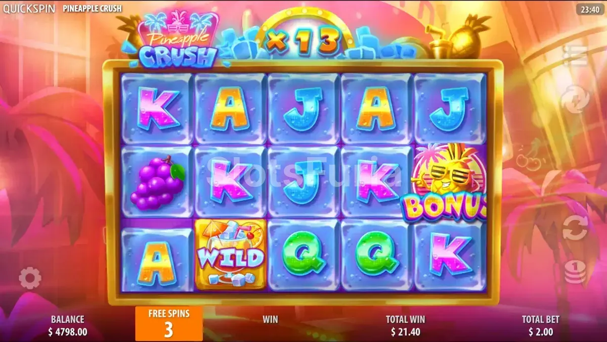 Ronda de tiradas gratuitas en Pineapple Crush