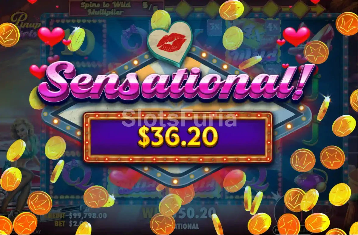 Gran victoria en la slot Pinup Girls de alta volatilidad