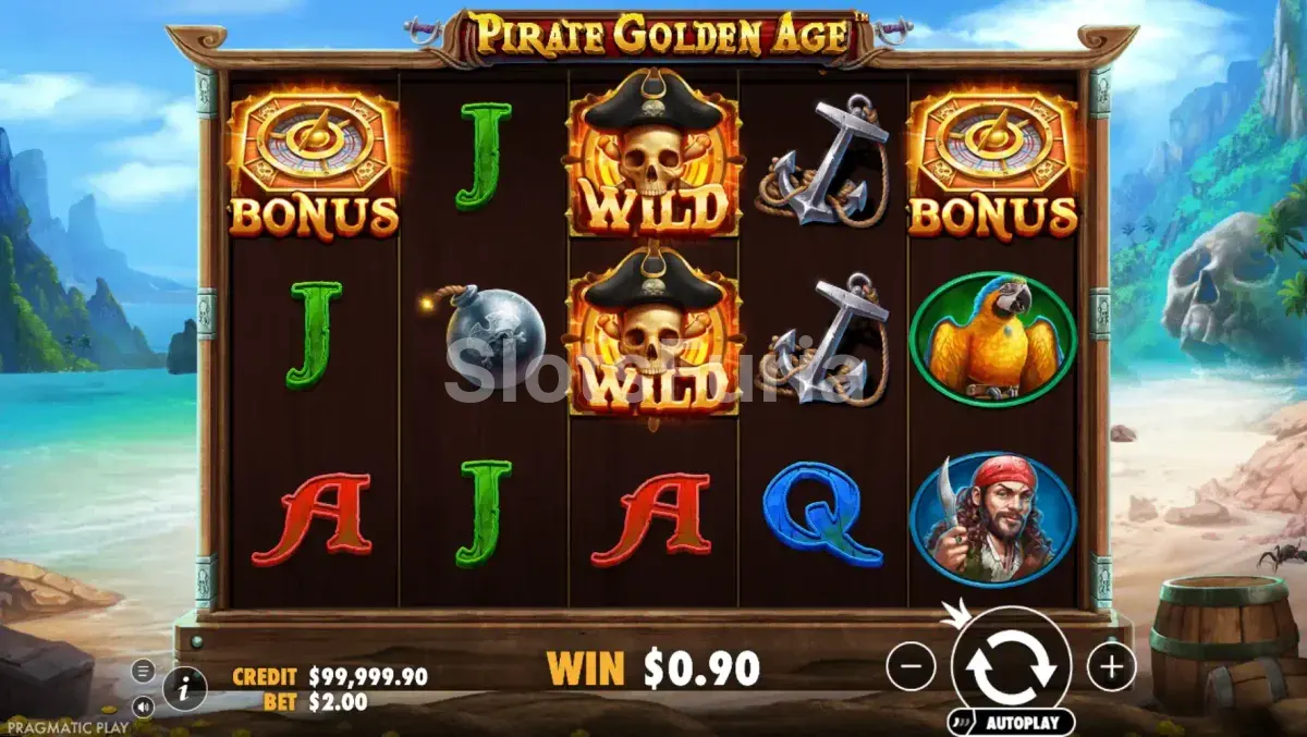 Pantalla principal del juego Pirate Golden Age de Pragmatic Play