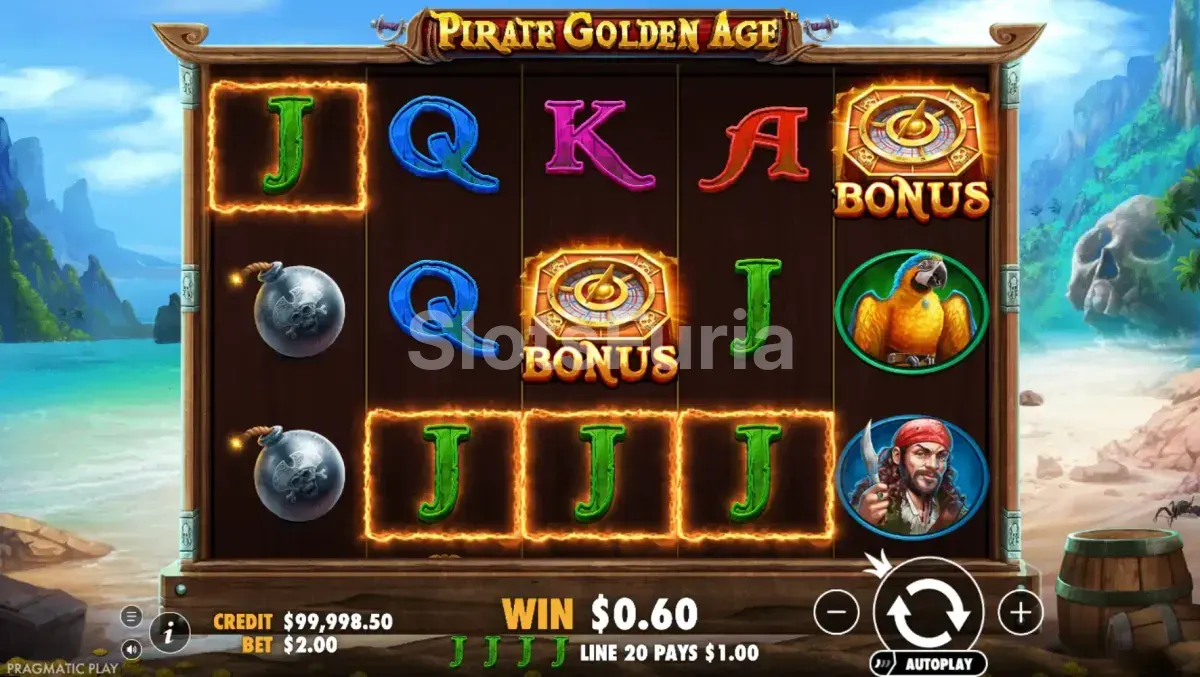 Bonus de giros gratis en acción en Pirate Golden Age