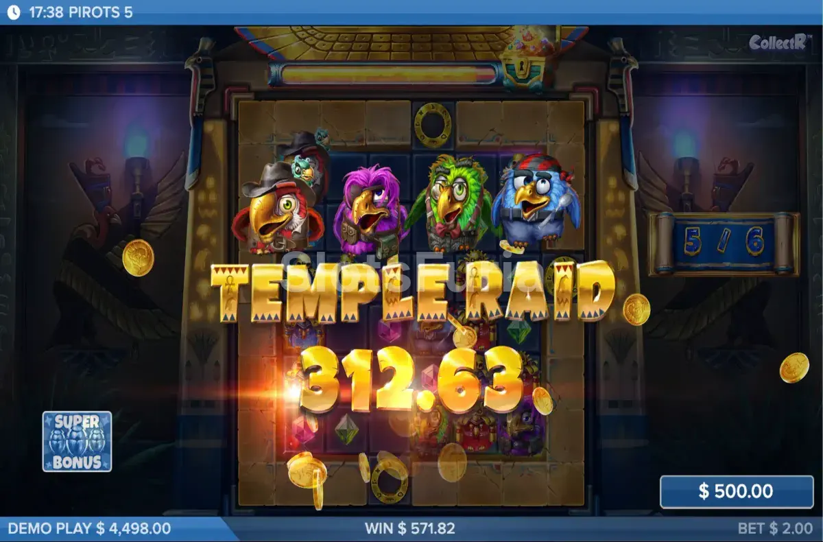 Gran victoria en Pirots 5 con multiplicadores máximos