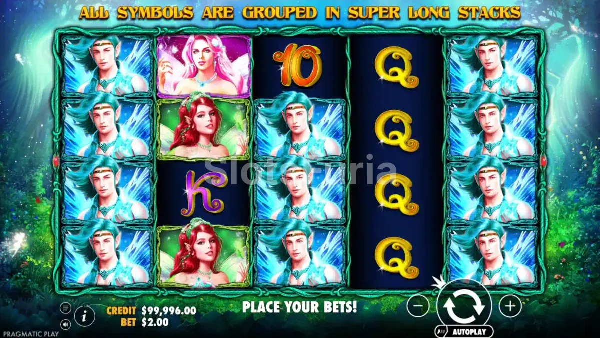 Segunda vista del juego base de Pixie Wings mostrando los rodillos en acción
