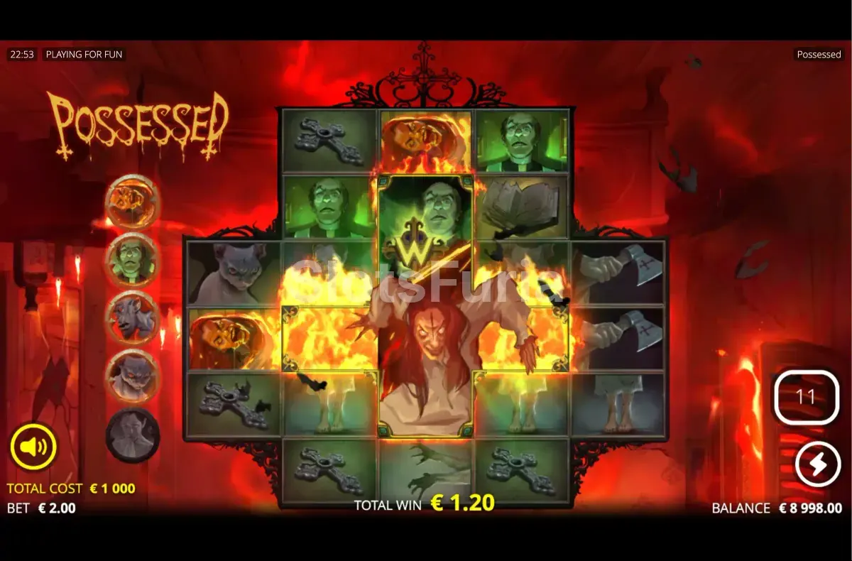 Giros gratis de Possessed en pantalla
