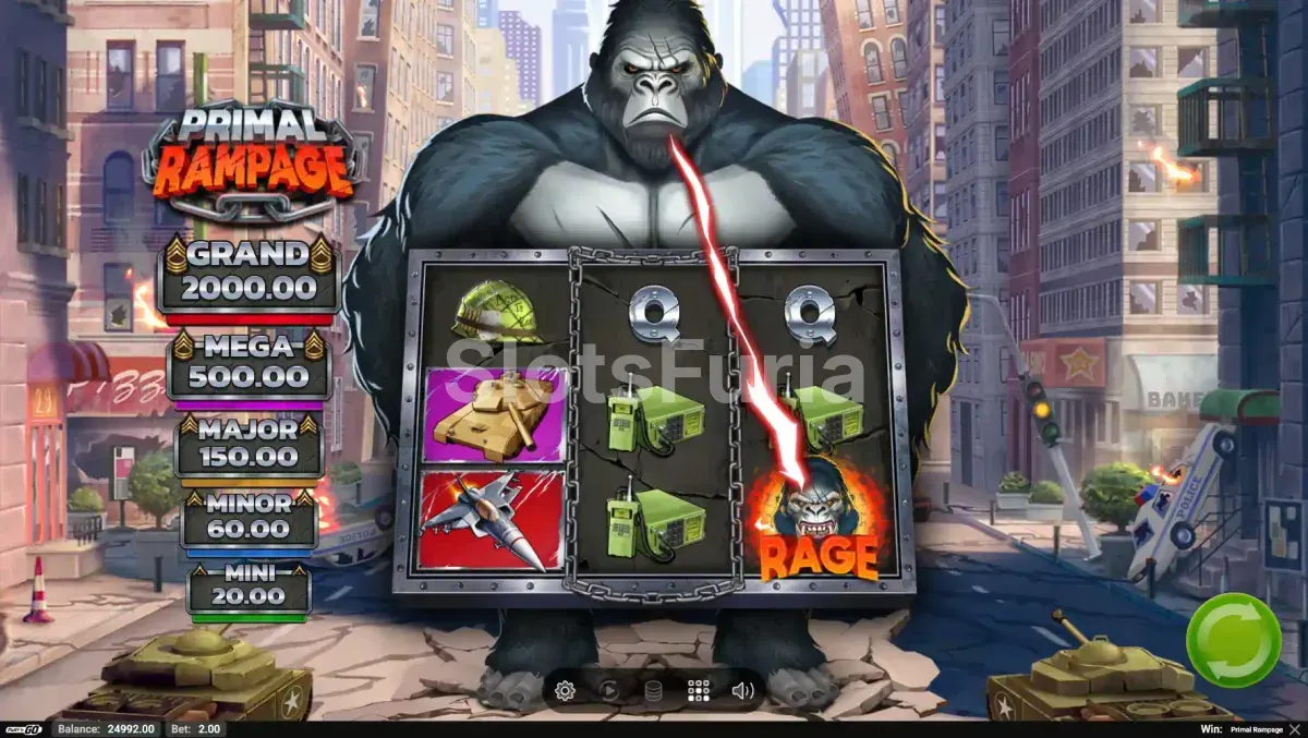 Segunda pantalla del juego base de Primal Rampage en acción