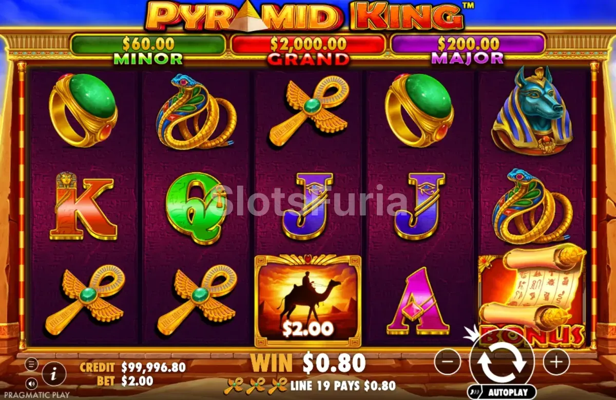 Símbolo scatter que activa el bono de Pyramid King